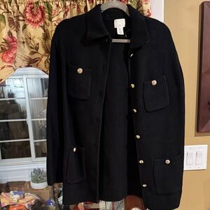 H&M Black Women's Sweater with Gold Buttons